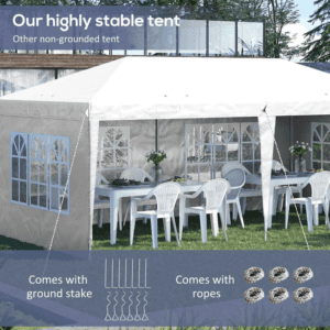 Outsunny Gazebo Marquee 3 x 6m