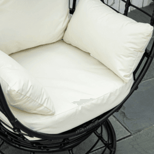 Outsunny Swivel Egg Chair Rattan with Cushion