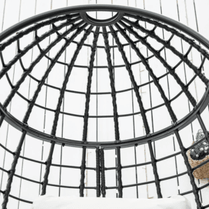 Outsunny Swivel Egg Chair Rattan with Cushion