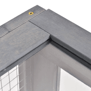 PawHut Tortoise House with Mesh Roof Grey PawHut Tortoise House with Mesh Roof Grey