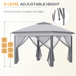 Outsunny Pop Up Gazebo Grey