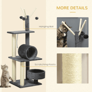 Pawhut 121cm Cat Tree Tower