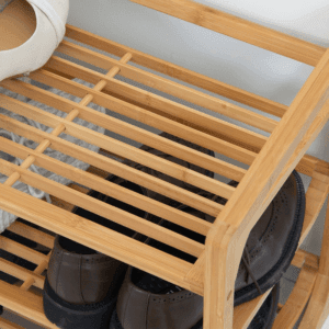 Homcom Bamboo Shoe Rack 3-tier Storage