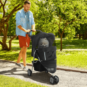 PawHut Pet Stroller Pushchair w/ 3 Wheels