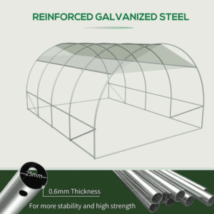 Outsunny Polytunnel Greenhouse Galvanised Steel