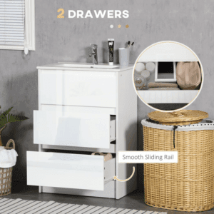 Kleankin Bathroom Vanity Unit White