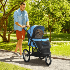PawHut 3 Wheel Dog Stroller Blue