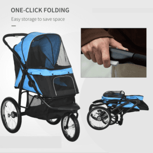 PawHut 3 Wheel Dog Stroller Blue
