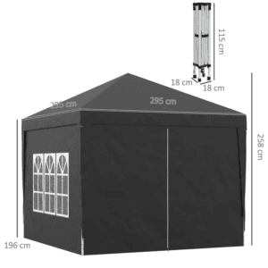 Outsunny Pop Up Gazebo Tent 3 x 3m