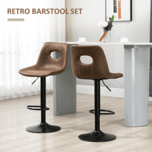 Homcom Retro Bar Stools Set of 2