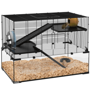 PawHut 3 Tiers Hamster Cage with Glass Bottom PawHut 3 Tiers Hamster Cage with Glass Bottom