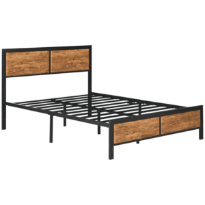 HOMCOM Double Size Bed Frame Steel Base