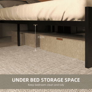 HOMCOM Double Size Bed Frame Steel Base