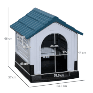 PawHut Dog Kennel Plastic Dog House