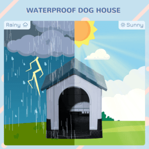 PawHut Dog Kennel Plastic Dog House