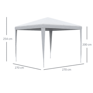 Outsunny 2.7 x 2.7m Small Gazebo White