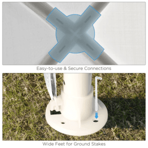 Outsunny 2.7 x 2.7m Small Gazebo White