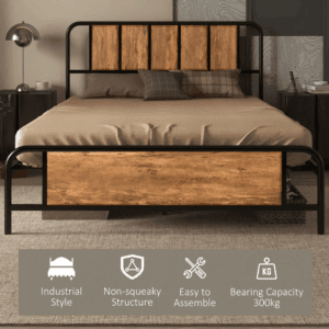 Homcom Double Bed Frame Steel Base