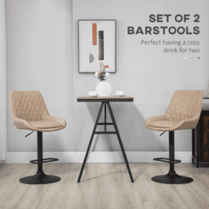 Homcom Bar Stools Set of 2 Adjustable