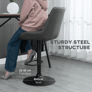 Homcom Bar Stools Set of 2 Adjustable