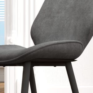 HOMCOM Dining Chairs Set of 2 Upholstered