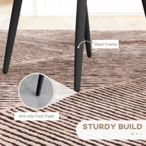 HOMCOM Dining Chairs Set of 2 Upholstered HOMCOM Dining Chairs Set of 2 Upholstered