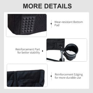 Outsunny 6 Seat Bench Chair Cup Holder Folding