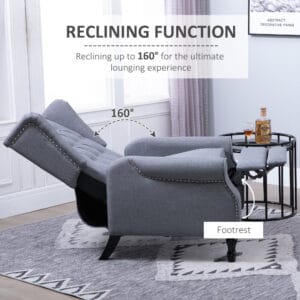 Homcom Reclining Chair w/ Footrest
