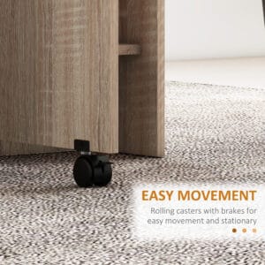 Homcom Dining Table w/ Shelves Drop Leaf