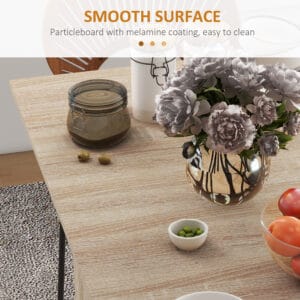 Homcom Dining Table w/ Shelves Drop Leaf