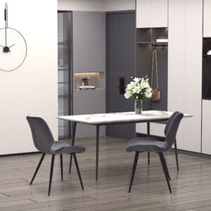 Homcom PU Leather Dining Chairs Set Of 2