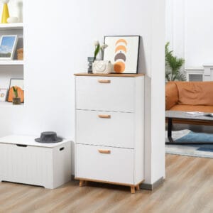 Homcom Shoe Cabinet w/ 3 Flip Drawers