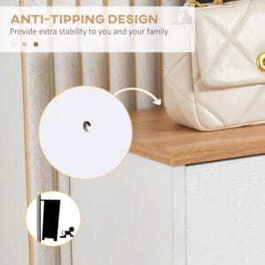 Homcom Shoe Cabinet w/ 3 Flip Drawers