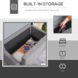 Homcom 2 Seater Sofa w/ Storage