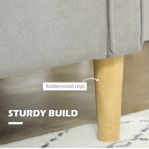 Homcom 2 Seater Sofa w/ Storage Grey