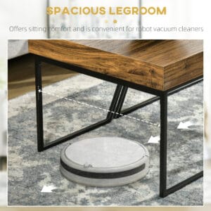 Homcom Coffee Table Set of 2 Steel Frame