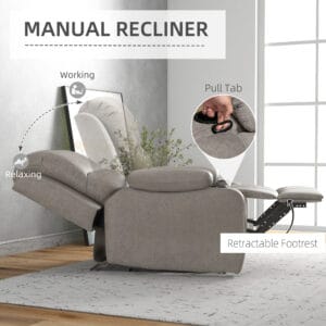 Homcom Recliner w/ Cup Holder