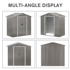 Outsunny Metal Garden Shed 6.5 x 3.5ft