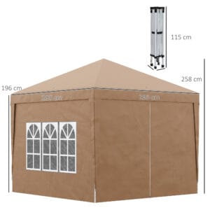 Outsunny Pop Up Gazebo Tent 3 x 3m