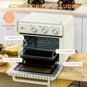 HOMCOM 7 in 1 Toaster Oven 4-Slice With 60-min Timer