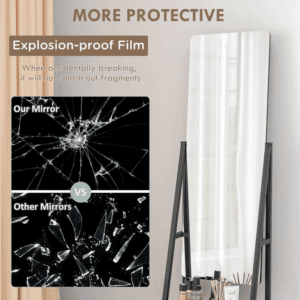 Homcom Full Length Mirror w/ 2 Shelves