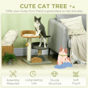 PawHut Cat Tree Scratching Posts 52cm