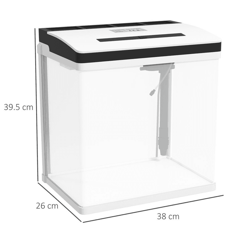 PawHut Aquarium 28L Glass Tank with Filter PawHut Aquarium 28L Glass Tank with Filter