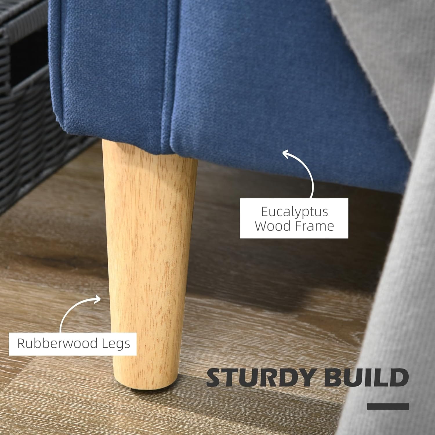 HOMCOM Compact Loveseat Sofa 2 Seater HOMCOM Compact Loveseat Sofa 2 Seater