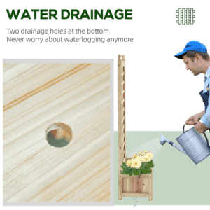 Outsunny Raised Planter w/ Trellis