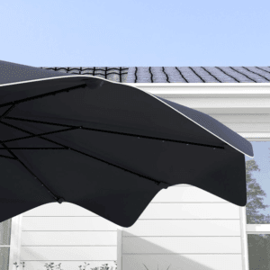 Outsunny Parasol w/ LED Lights and Tilt