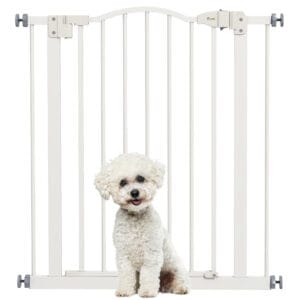 PawHut Pet Safety Barrier w/ Auto-Close