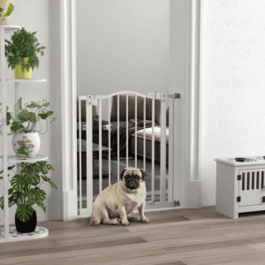 PawHut Pet Safety Barrier w/ Auto-Close