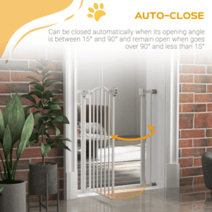 PawHut Pet Safety Barrier w/ Auto-Close