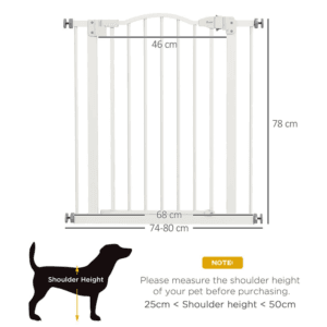 PawHut Pet Safety Barrier w/ Auto-Close